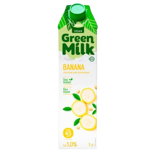 Green Milk напиток соевый со вкусом банана, 1л