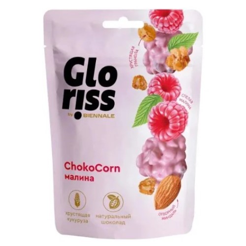 Gloriss ChokoCorn конфеты глазированные с малиной, 90 гр