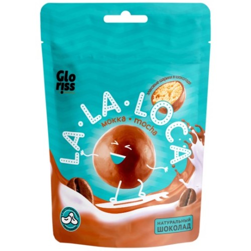 Gloriss LA-LA LOCA злаковые шарики в шоколаде с кофейным вкусом, 35 гр