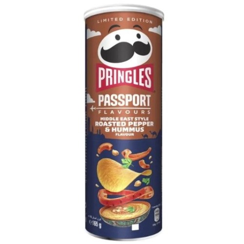Pringles чипсы картофельные жареный перец и хумус, 165 гр