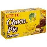 Lotte печенье Choco Pie со вкусом банана, 6 х 28 гр