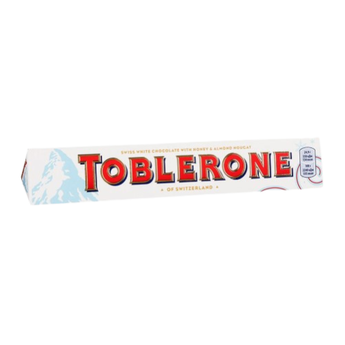 Toblerone шоколад белый с медово-миндальной нугой, 100 гр