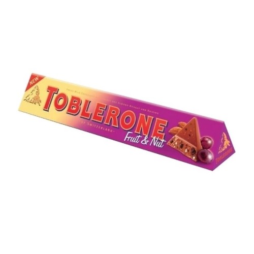 Toblerone шоколад молочный с медово-миндальной нугой, изюм и орехом, 100 гр