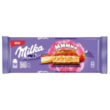 Milka шоколад молочный клубничный чизкейк, 300 гр