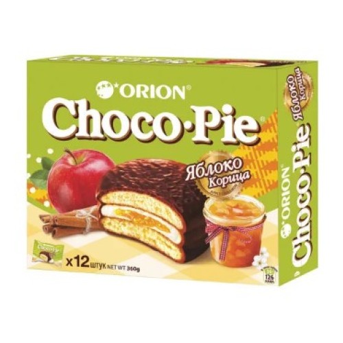 Orion печенье Choco Pie со вкусом яблоко-корица, 12 х 30 гр