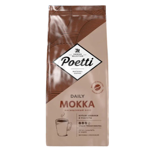 Poetti Daily Mokka, зерно, 1000 гр
