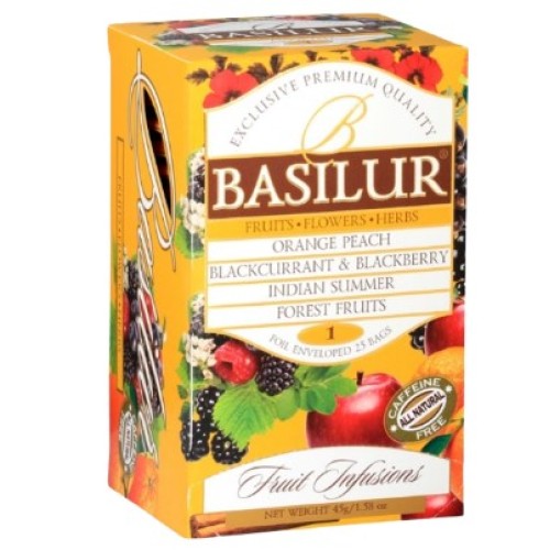 Basilur чай фруктовый Fruit Infusion, ассорти, 25 пакетиков