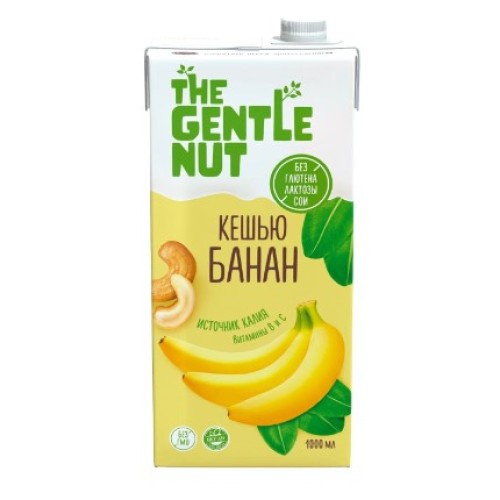 The Gentle Nut напиток ореховый Кешью Банан, 1л