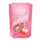 Lindt Lindor шоколад молочный с клубникой, 200 гр