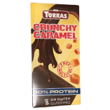 Torras темный шоколад без сахара Crunchy Caramel, 10% протеина, 100 гр