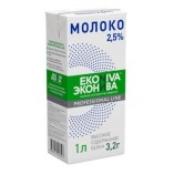 ЭкоНива молоко устрапастеризованное Pro Line 2,5%, 1л