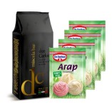 Килограмм кофе в зернах и четыре упаковки пищевого агара