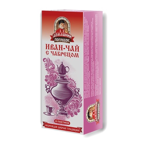 Домашний погребок Иван-чай с чабрецом, 25 пакетиков