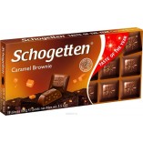 Schogetten шоколад молочный, брауни с кусочками печенья и карамели, 100 гр
