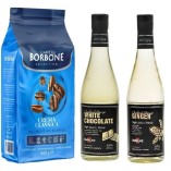 Кофе в зернах Borbone и 2 сиропа