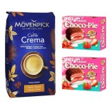 Кофе в зернах и две упаковки Choco Pie