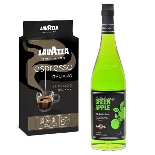 Кофе молотый и сироп с дозатором