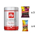 Кофе молотый и 7 упаковок семечек