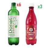 Минеральная вода Donat 6 шт и Зайечицкая Горькая 3 шт