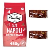 Кофе в зернах и 2 упаковки Choco Pie