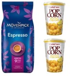 Кофе в зернах Movenpick и 2 попкорна