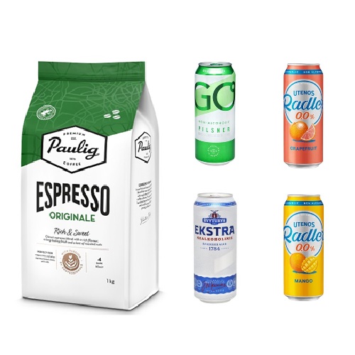 Кофе Paulig и 4 банки пива