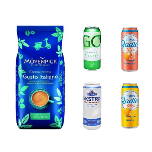 Кофе зерновой Movenpick и пиво