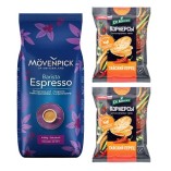 Кофе в зернах и чипсы кукурузные 2 пачки