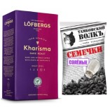 Кофе молотый и семечки жареные 4 пачки