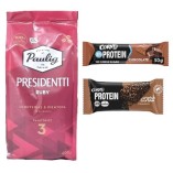 Кофе в зернах, 2 вида протеиновых батончика