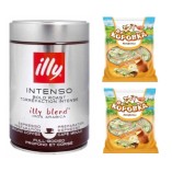 Кофе в зернах и конфеты вафельные Коровка