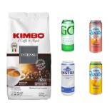 Кофе в зернах и четыре банки пива