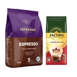 Кофе в зернах и кофейный напиток Jacobs