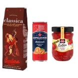 Кофе в зернах, сокосодержащий напиток и джем