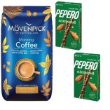 Кофе в зернах Movenpick и 2 пачки соломок в шоколадной глазури