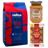 Кофе в зернах, горчица и арахисовые козинаки