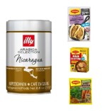 Кофе зерновой и 3 вида приправ