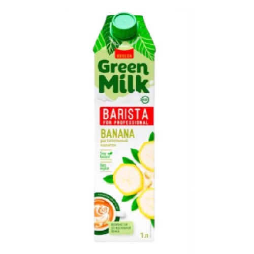Green Milk Barista напиток соевой основе Банан, 1л