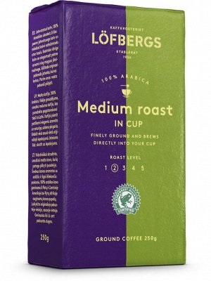 Lofbergs Medium Roast In Cup, молотый, 500 гр